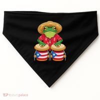 Frog Coqui Taino Boricua Puerto Rico Flag USA-Made Doggie Bandana thumb 0