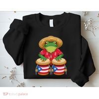 Frog Coqui Taino Boricua Puerto Rico Flag Sweatshirt thumb 2