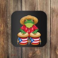 Frog Coqui Taino Boricua Puerto Rico Flag Coaster thumb 0