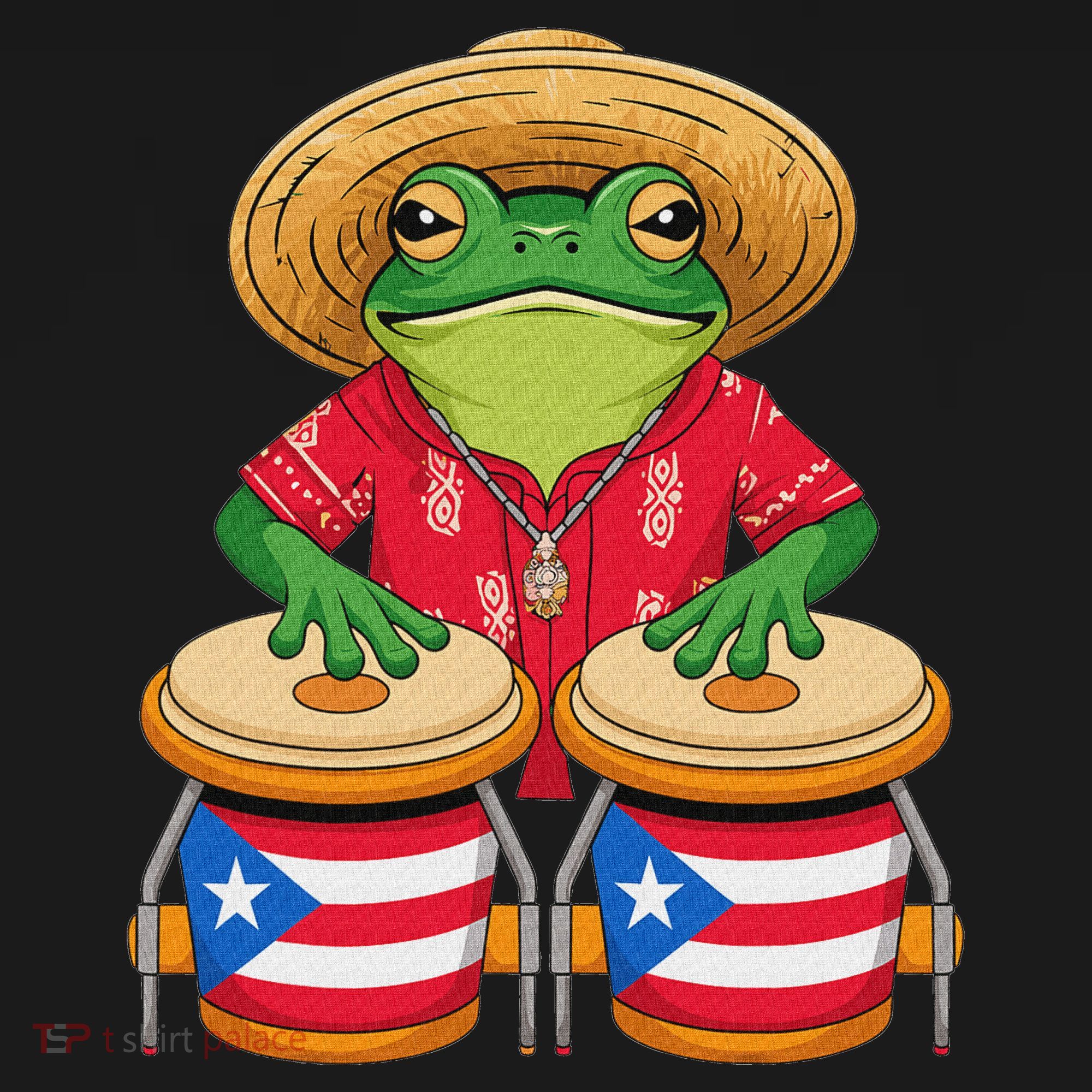 Frog Coqui Taino Boricua Puerto Rico Flag Women's Hoodie
