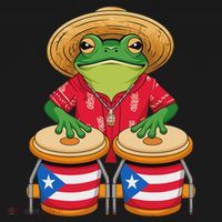 Frog Coqui Taino Boricua Puerto Rico Flag Mousepad thumb 1
