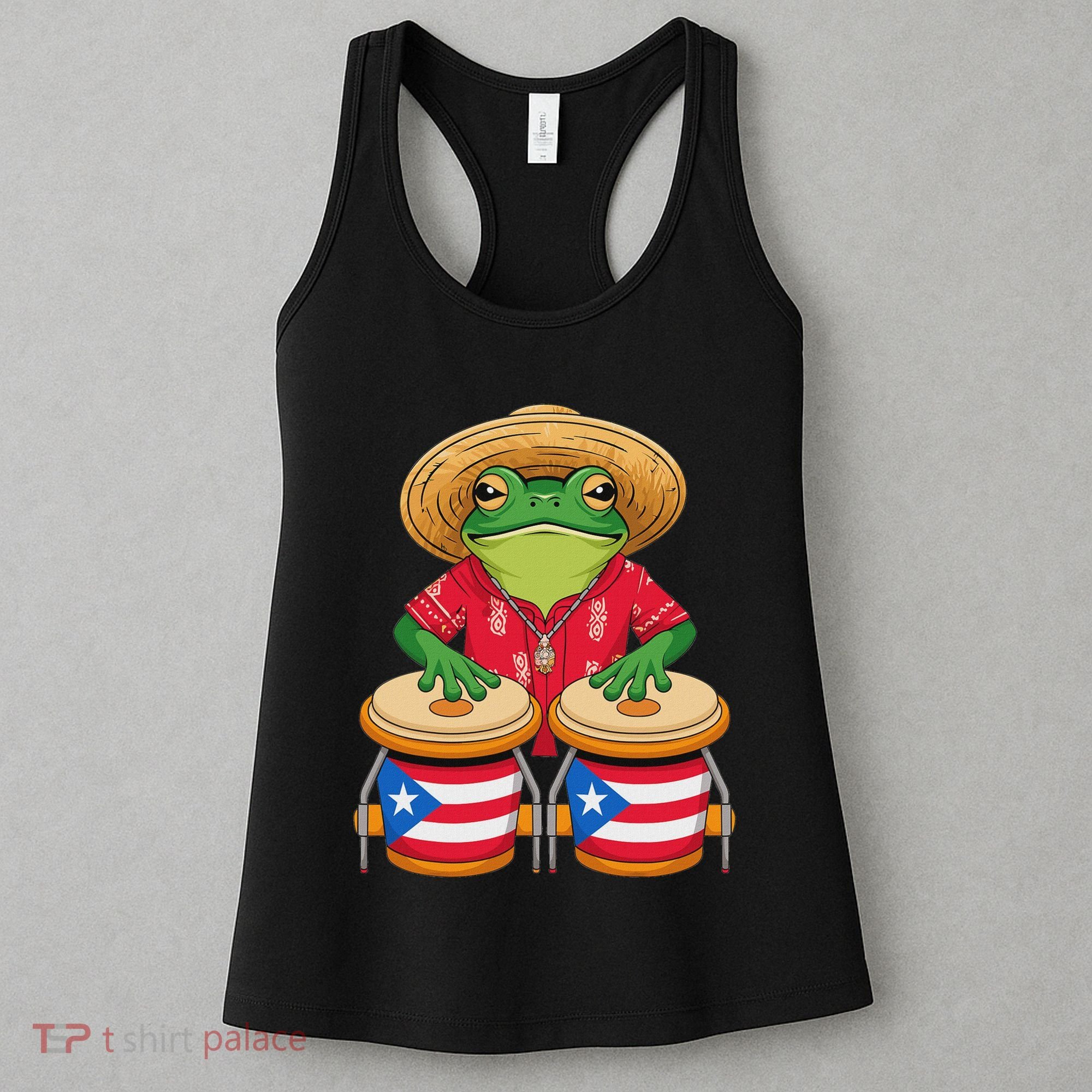 Frog Coqui Taino Boricua Puerto Rico Flag Women's Tank Top