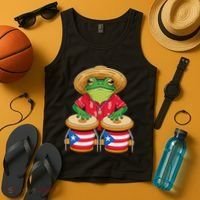 Frog Coqui Taino Boricua Puerto Rico Flag Tank Top thumb 4