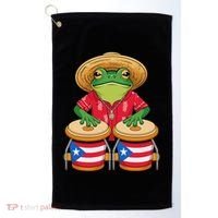 Frog Coqui Taino Boricua Puerto Rico Flag Golf Towel thumb 0