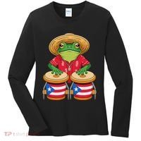 Frog Coqui Taino Boricua Puerto Rico Flag Women's Long Sleeve Shirt thumb 0