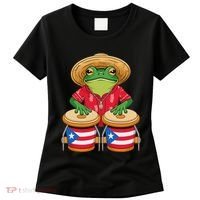 Frog Coqui Taino Boricua Puerto Rico Flag Women's T-Shirt thumb 0