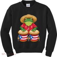 Frog Coqui Taino Boricua Puerto Rico Flag Kids Sweatshirt thumb 0