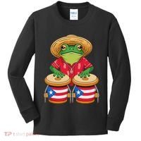 Frog Coqui Taino Boricua Puerto Rico Flag Kids Long Sleeve Shirt thumb 0