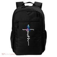 Faith Cross Thyroid Cancer Awareness Warrior Survivor Cute Gift Backpack thumb 0