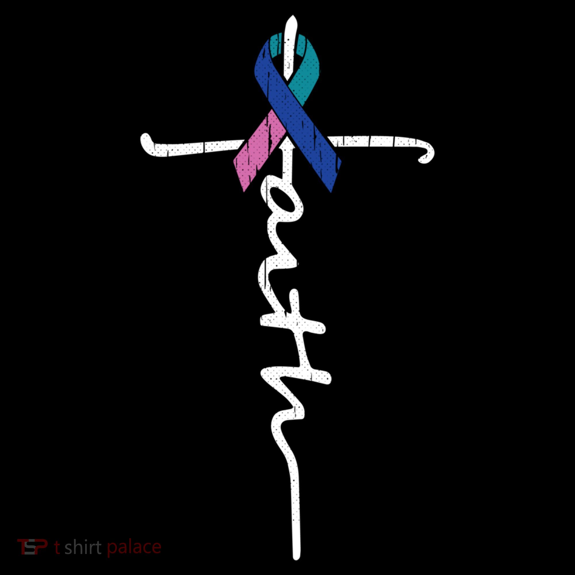 Faith Cross Thyroid Cancer Awareness Warrior Survivor Cute Gift Coffee Mug