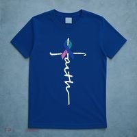 Faith Cross Thyroid Cancer Awareness Warrior Survivor Cute Gift T-Shirt thumb 5