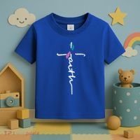 Faith Cross Thyroid Cancer Awareness Warrior Survivor Cute Gift Toddler T-Shirt thumb 3