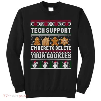 Funny Christmas Tech Support Shirt Computer Programmer Gift Sweatshirt
