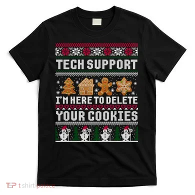 Funny Christmas Tech Support Shirt Computer Programmer Gift T-Shirt