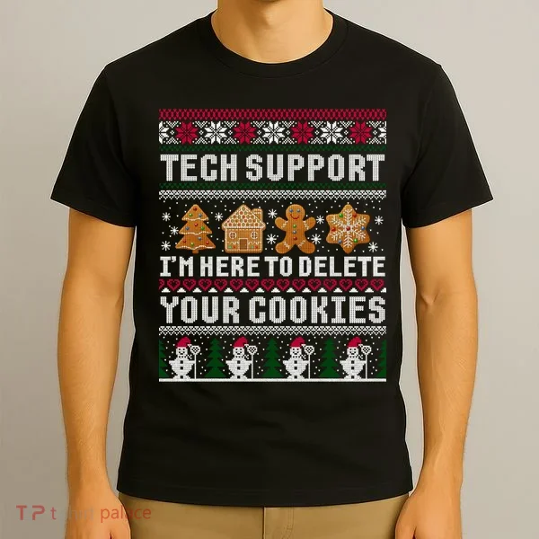 Funny Christmas Tech Support Shirt Computer Programmer Gift T-Shirt