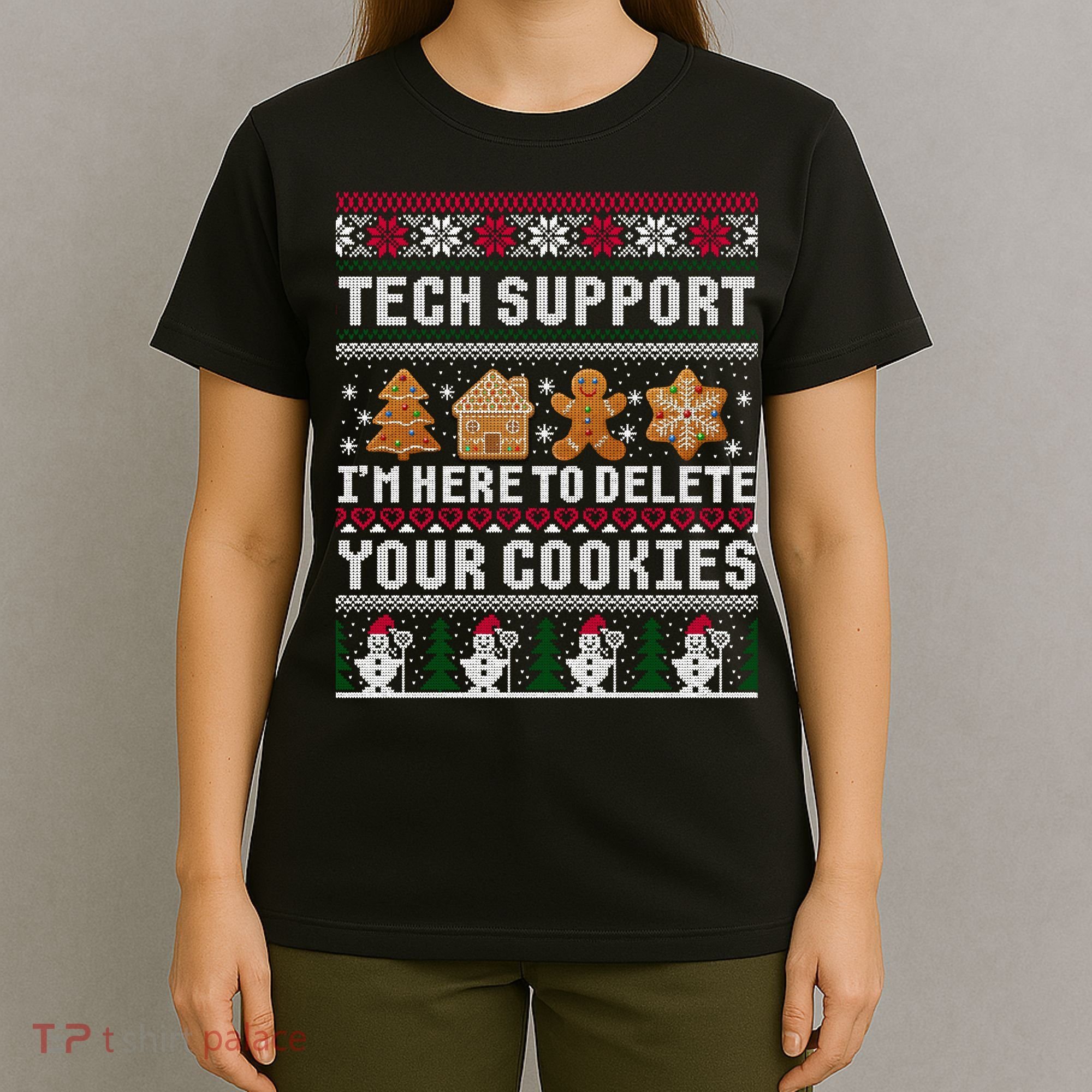Funny Christmas Tech Support Shirt Computer Programmer Gift T-Shirt