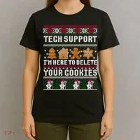 Funny Christmas Tech Support Shirt Computer Programmer Gift T-Shirt thumb 4