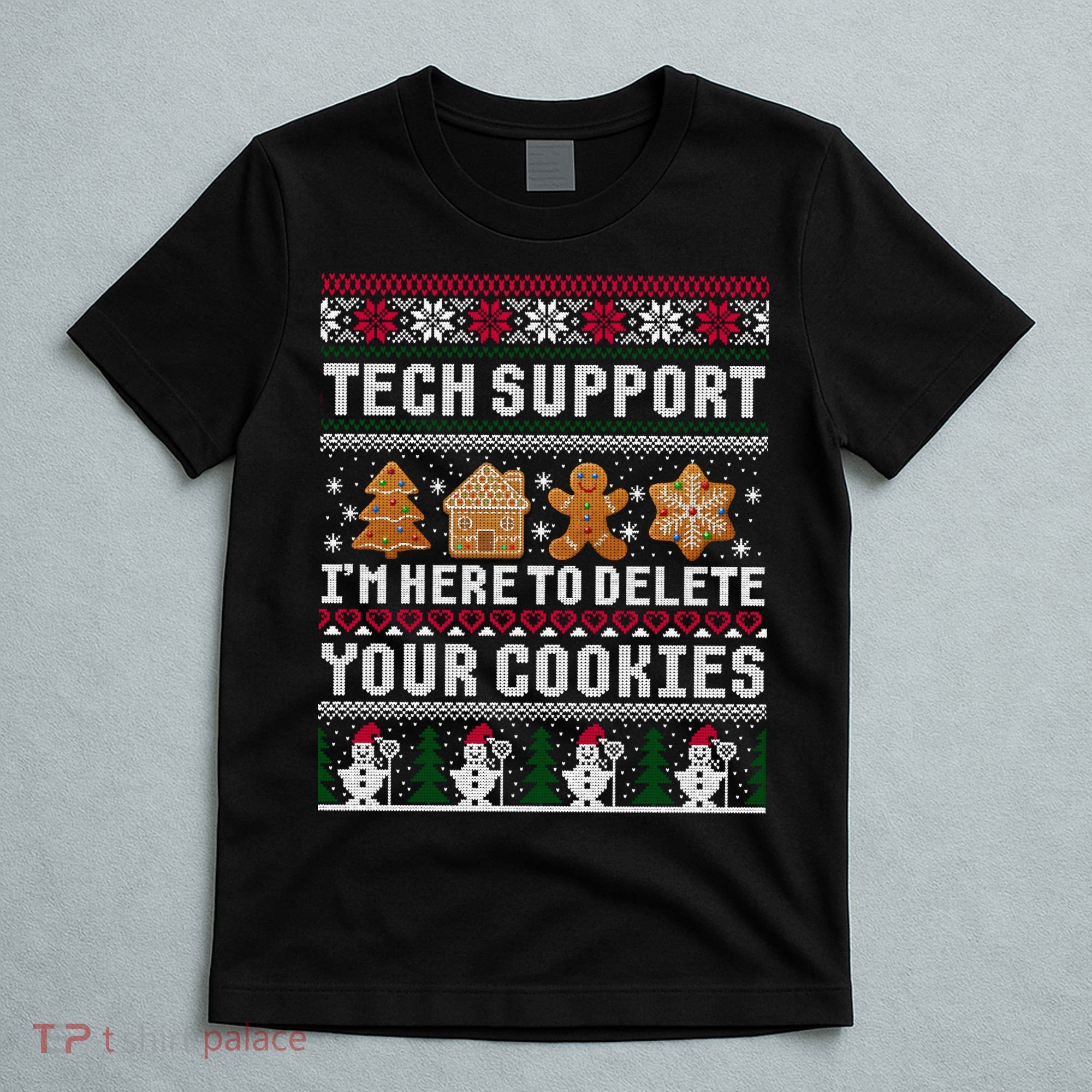 Funny Christmas Tech Support Shirt Computer Programmer Gift T-Shirt