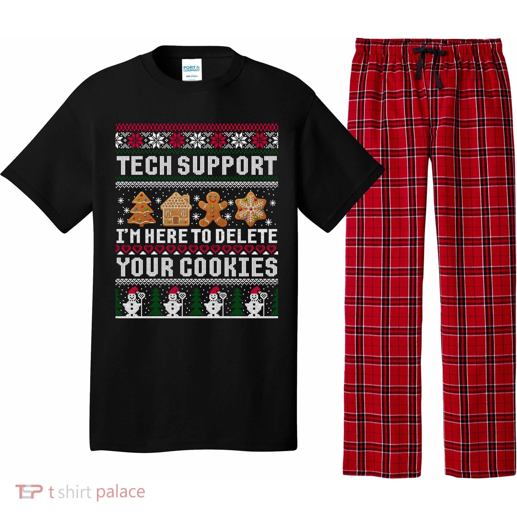 Funny Christmas Tech Support Shirt Computer Programmer Gift Pajama Set