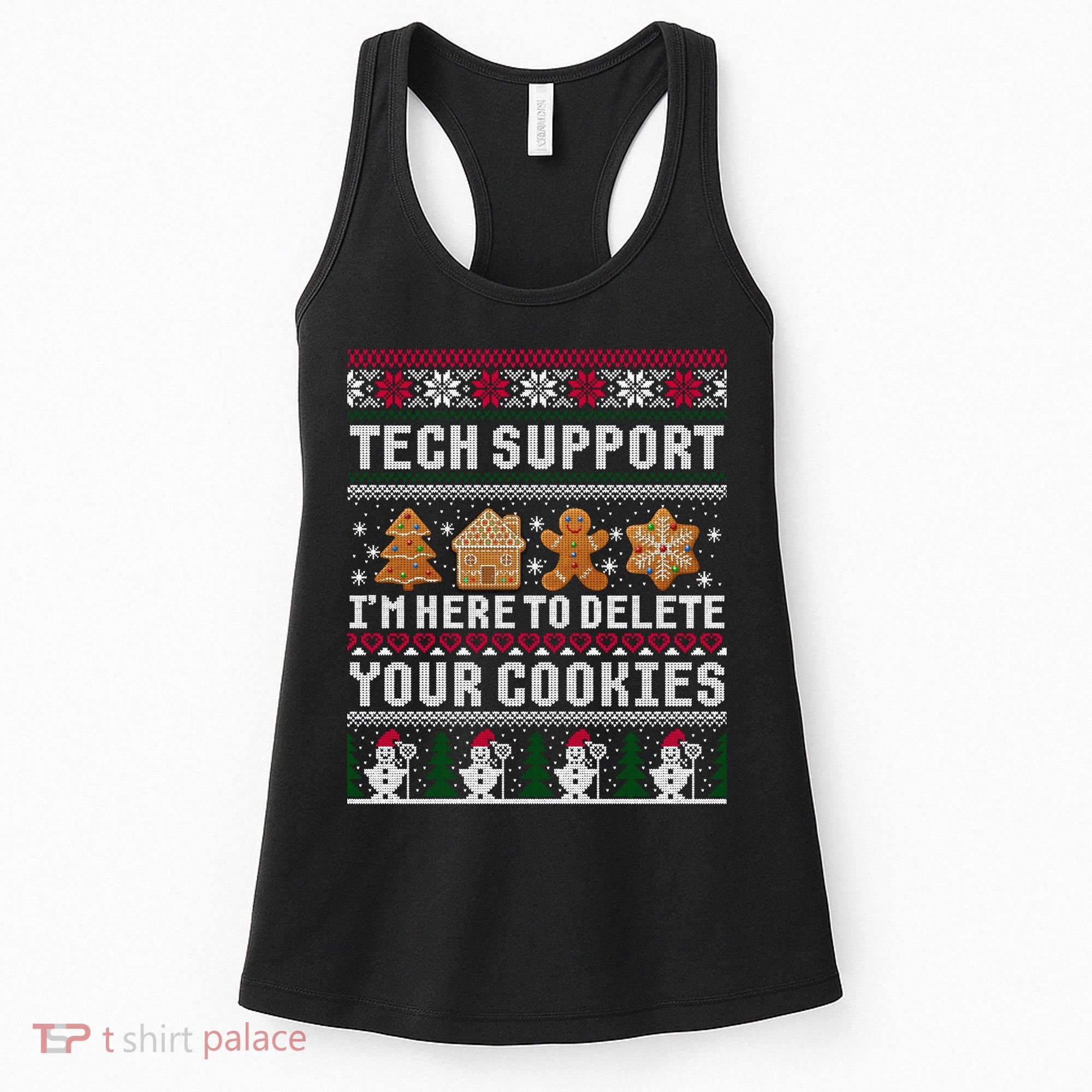Funny Christmas Tech Support Shirt Computer Programmer Gift Women's Tank Top