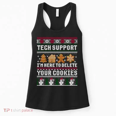 Funny Christmas Tech Support Shirt Computer Programmer Gift Women's Tank Top