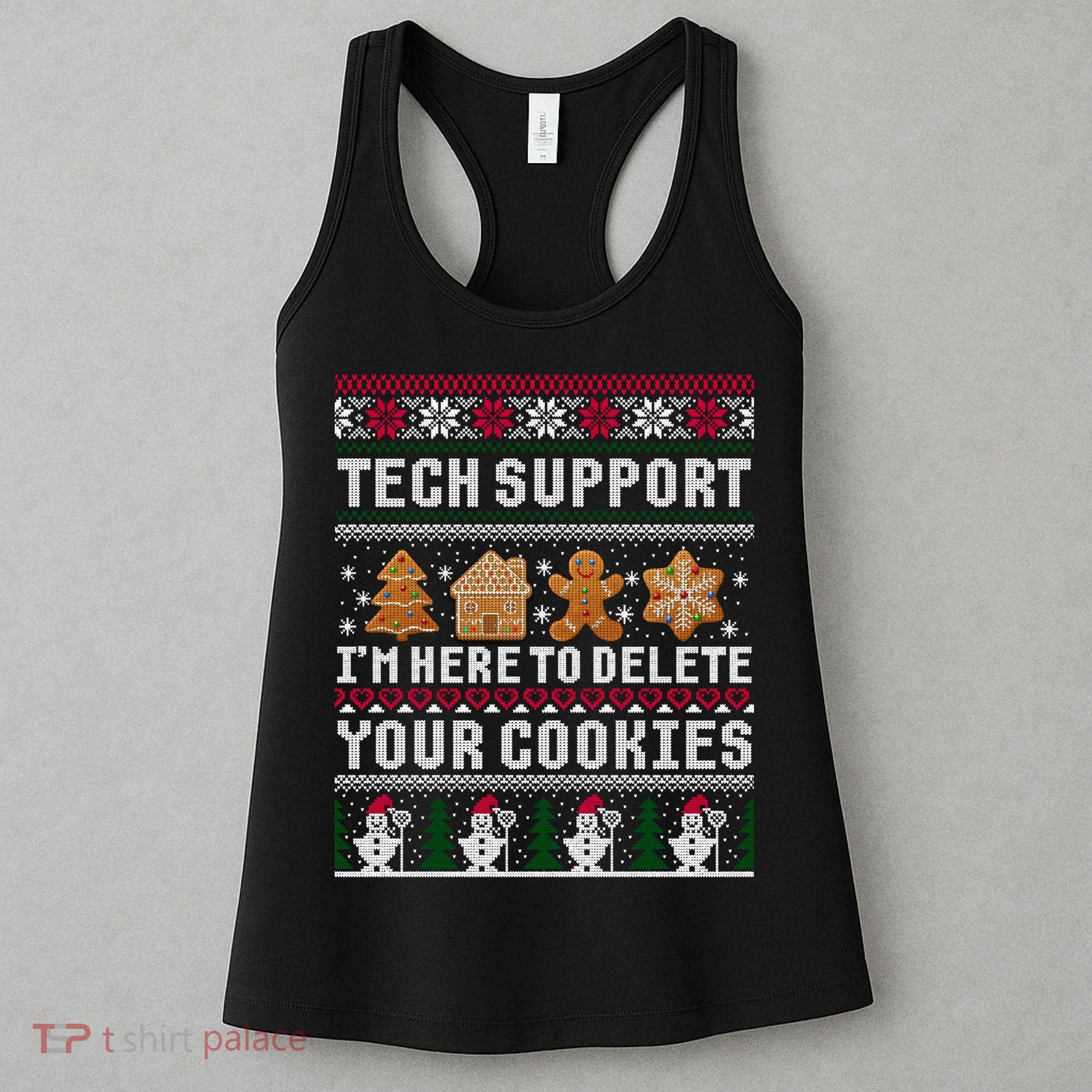 Funny Christmas Tech Support Shirt Computer Programmer Gift Women's Tank Top