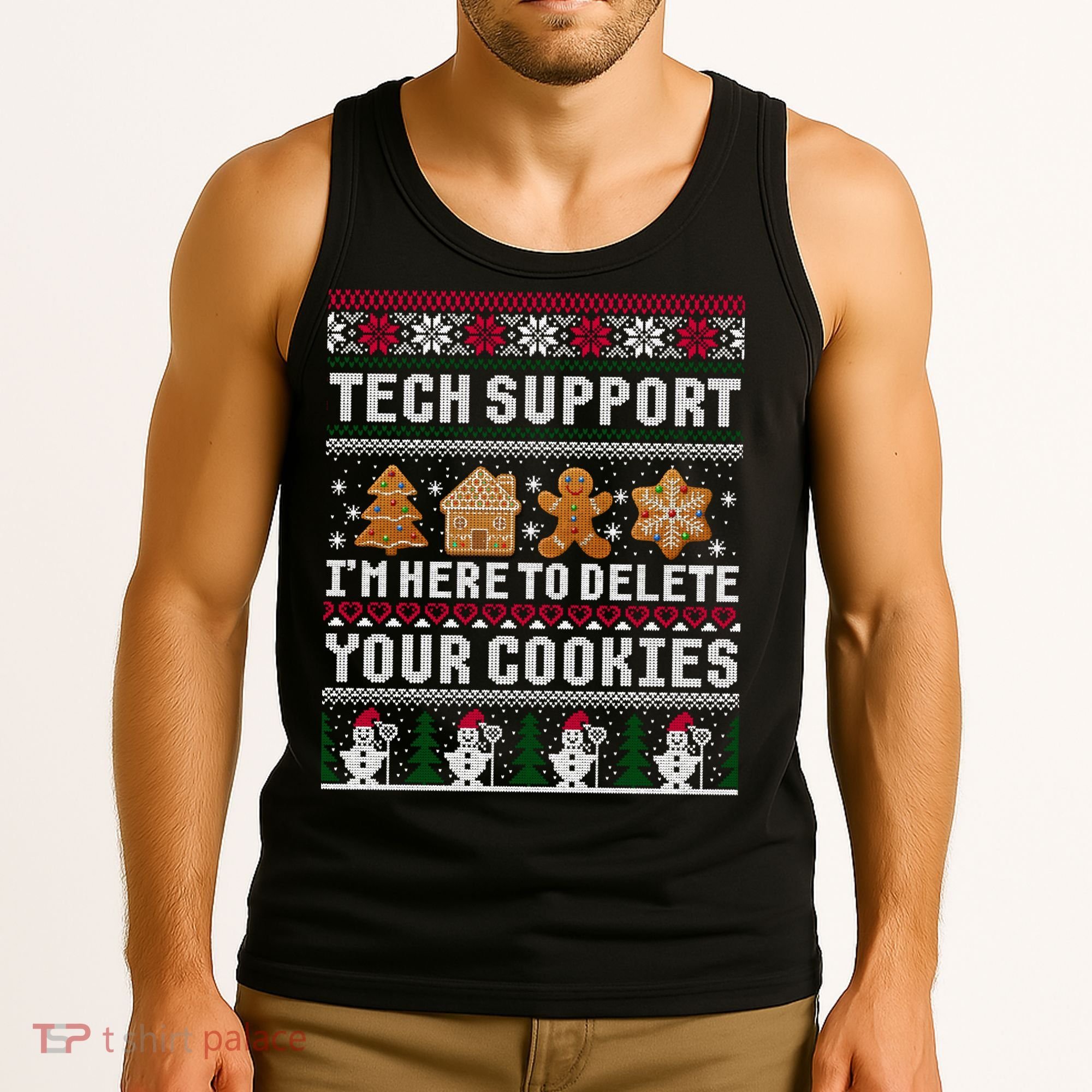 Funny Christmas Tech Support Shirt Computer Programmer Gift Tank Top