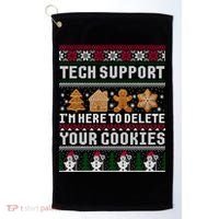 Funny Christmas Tech Support Shirt Computer Programmer Gift Golf Towel thumb 0