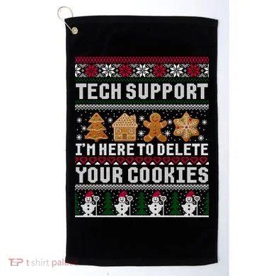 Funny Christmas Tech Support Shirt Computer Programmer Gift Golf Towel
