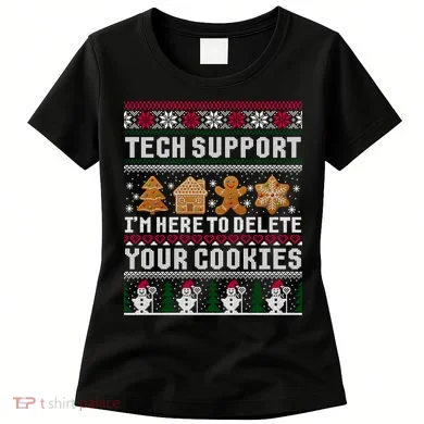 Funny Christmas Tech Support Shirt Computer Programmer Gift Women's T-Shirt