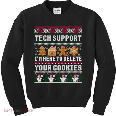 Funny Christmas Tech Support Shirt Computer Programmer Gift Kids Sweatshirt
