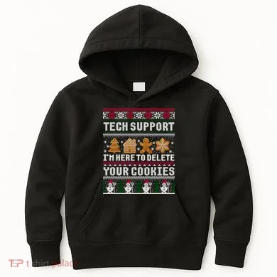 Funny Christmas Tech Support Shirt Computer Programmer Gift Kids Hoodie