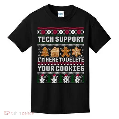 Funny Christmas Tech Support Shirt Computer Programmer Gift Kids T-Shirt