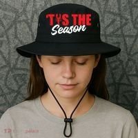 Funny Crayfish Tis The Season Crawfish Boil Cute Gift Bucket Hat thumb 3