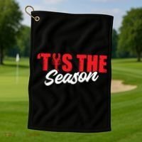 Funny Crayfish Tis The Season Crawfish Boil Cute Gift Golf Towel thumb 1