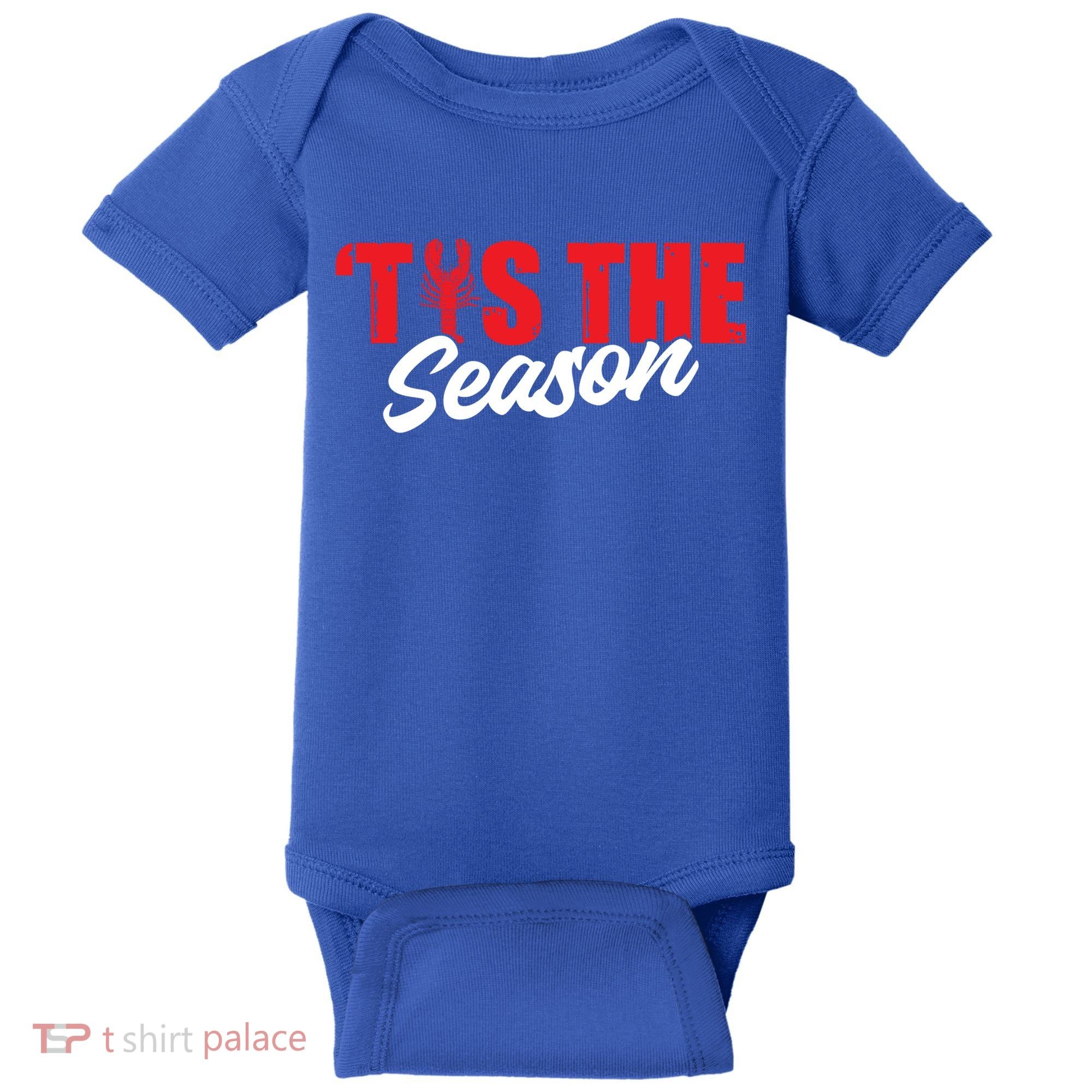 Funny Crayfish Tis The Season Crawfish Boil Cute Gift Baby Bodysuit