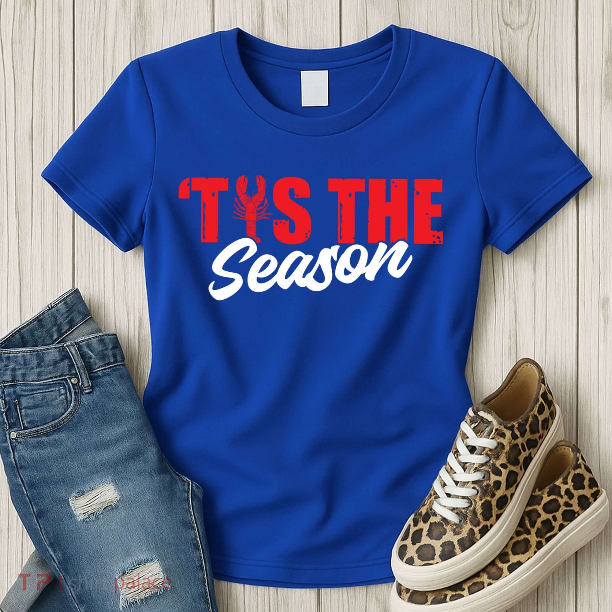 Funny Crayfish Tis The Season Crawfish Boil Cute Gift Women's T-Shirt