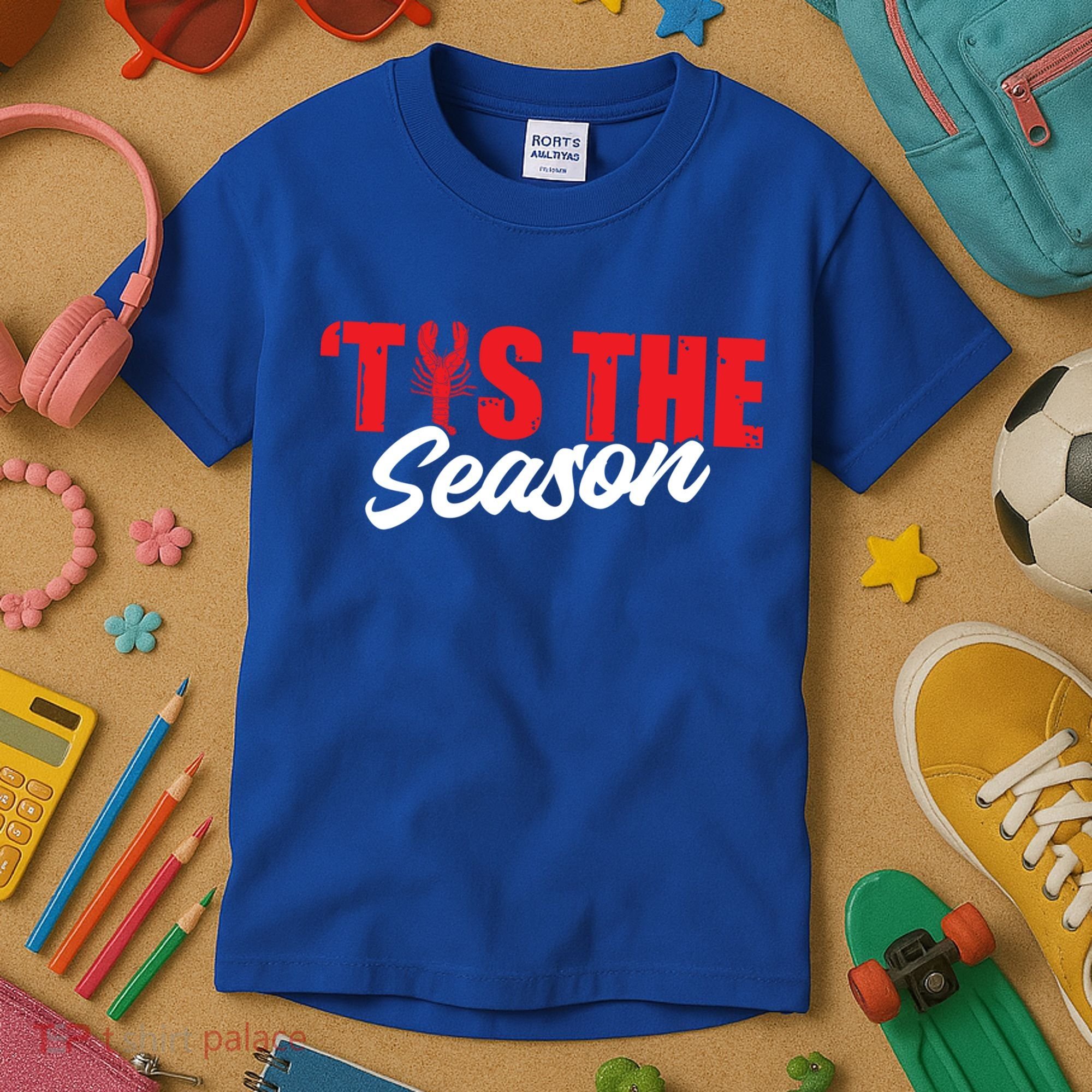 Funny Crayfish Tis The Season Crawfish Boil Cute Gift Kids T-Shirt