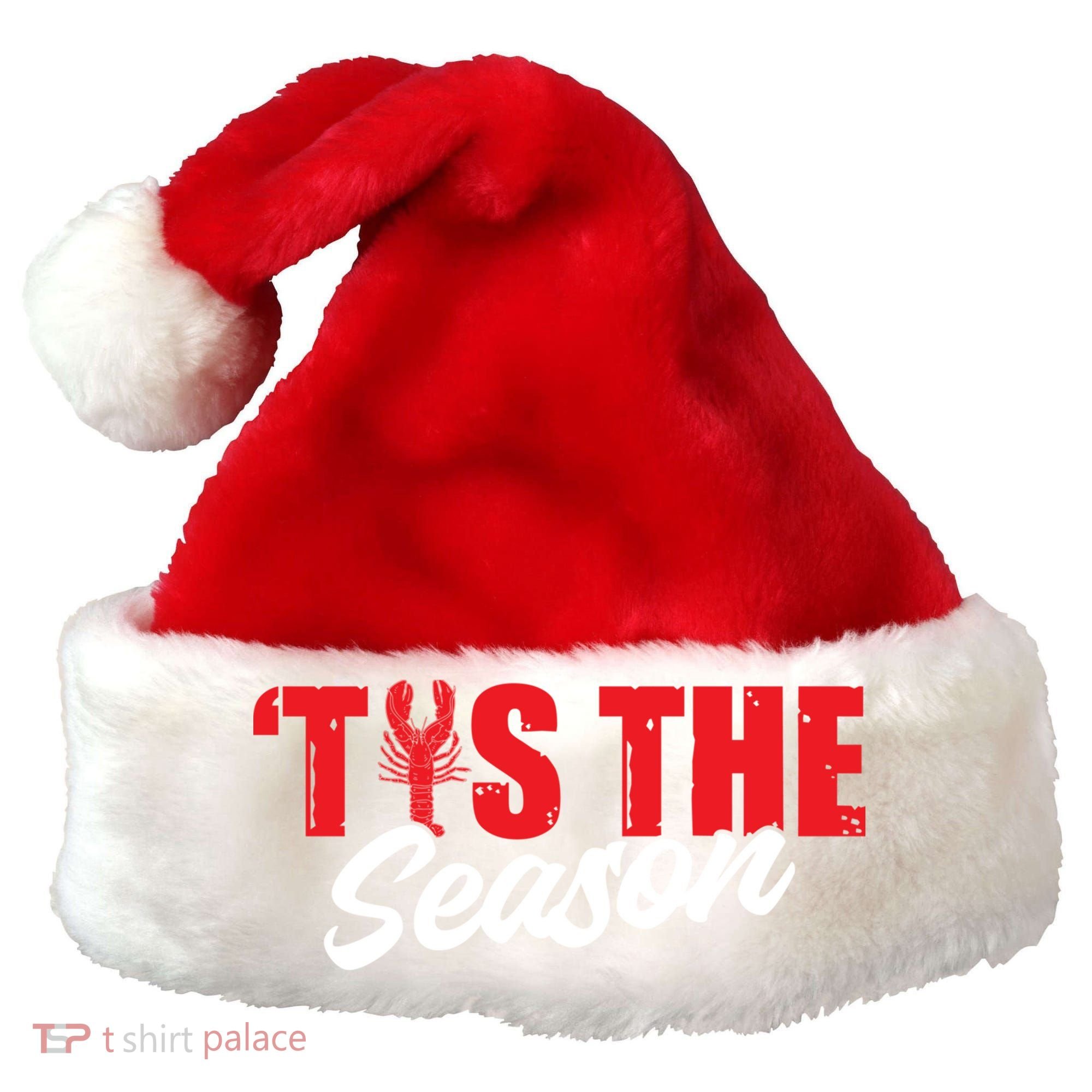 Funny Crayfish Tis The Season Crawfish Boil Cute Gift Santa Hat