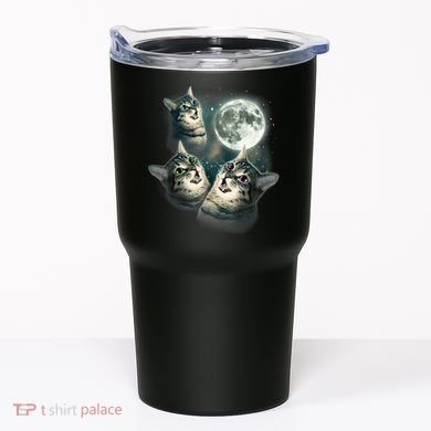 Funny Cat Three Cat Moon 3 Wolfs Cute Kitten Graphic Tumbler