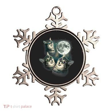Funny Cat Three Cat Moon 3 Wolfs Cute Kitten Graphic Ornament