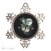 Funny Cat Three Cat Moon 3 Wolfs Cute Kitten Graphic Ornament thumb 0