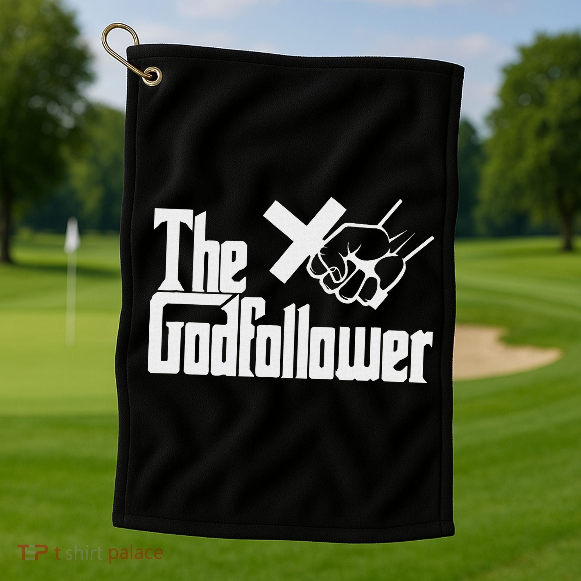 Funny Christian The God follower Golf Towel
