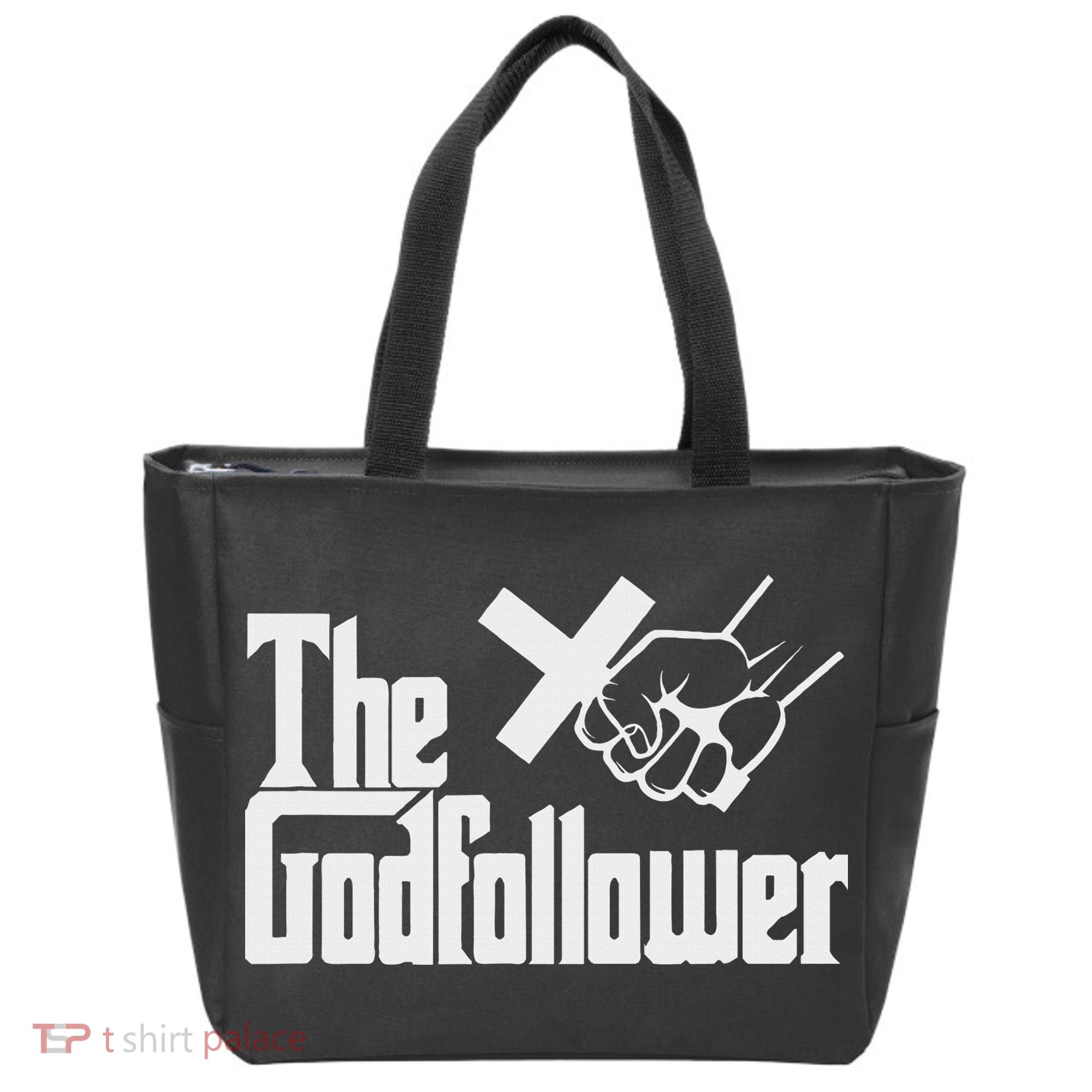 Funny Christian The God follower Tote Bag