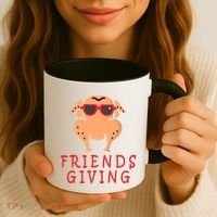 Friendsgiving Cool Thanksgiving Turkey Funny Coffee Mug thumb 3