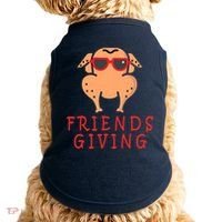 Friendsgiving Cool Thanksgiving Turkey Funny Doggie Tank thumb 0