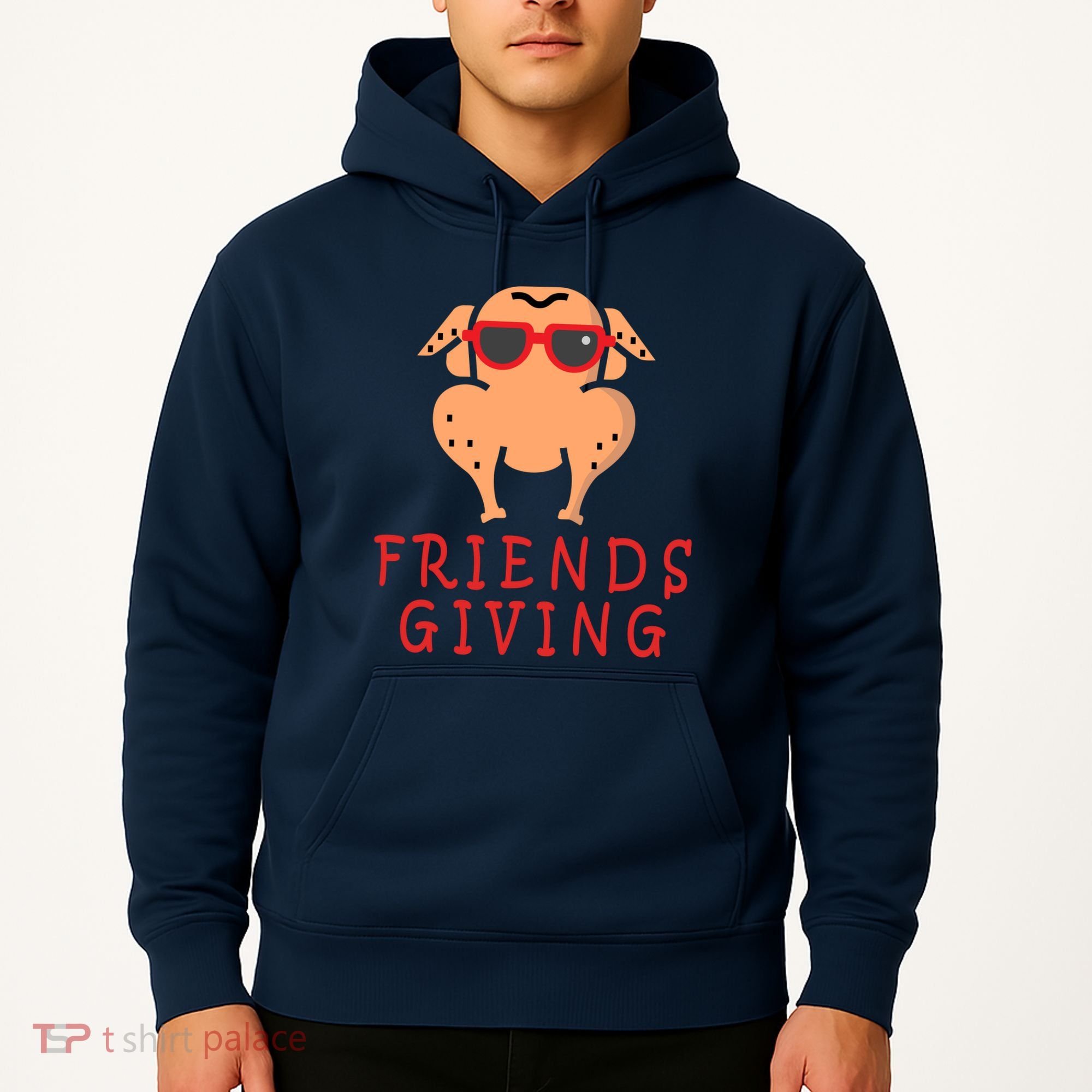 Friendsgiving Cool Thanksgiving Turkey Funny Hoodie