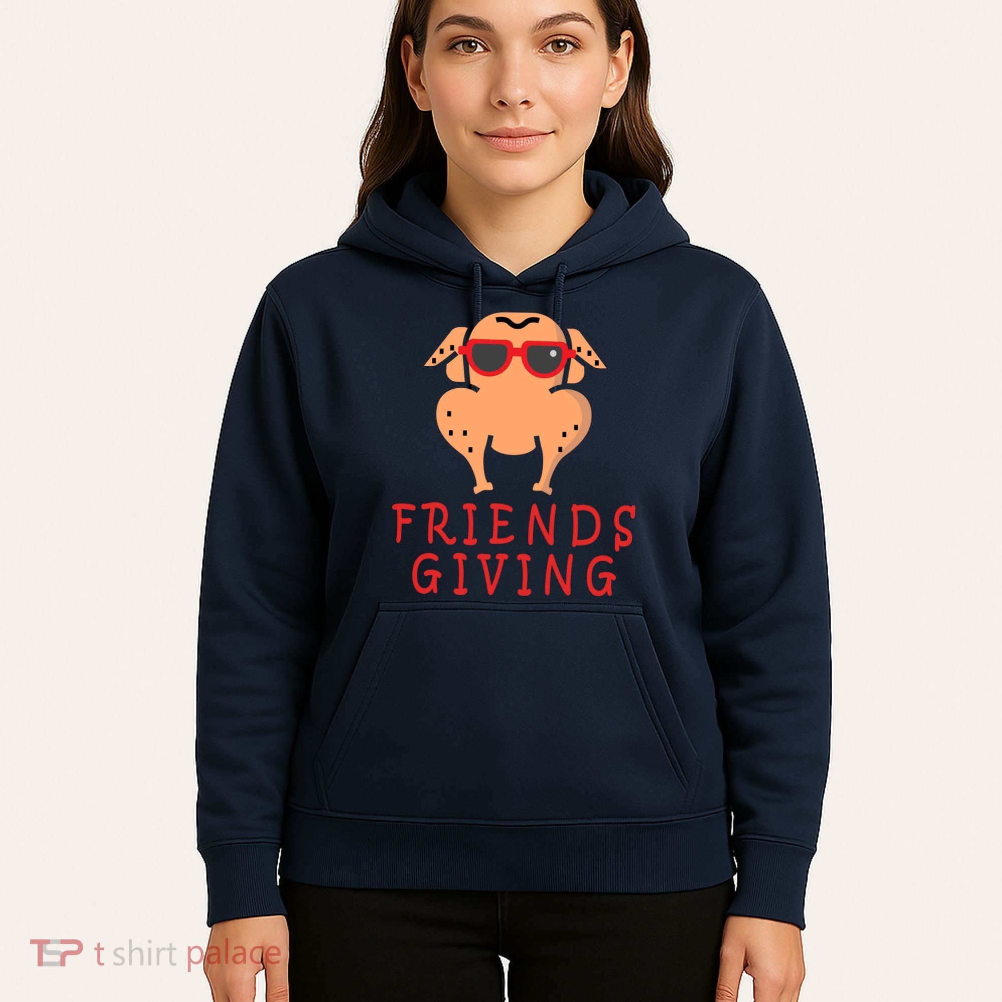 Friendsgiving Cool Thanksgiving Turkey Funny Hoodie