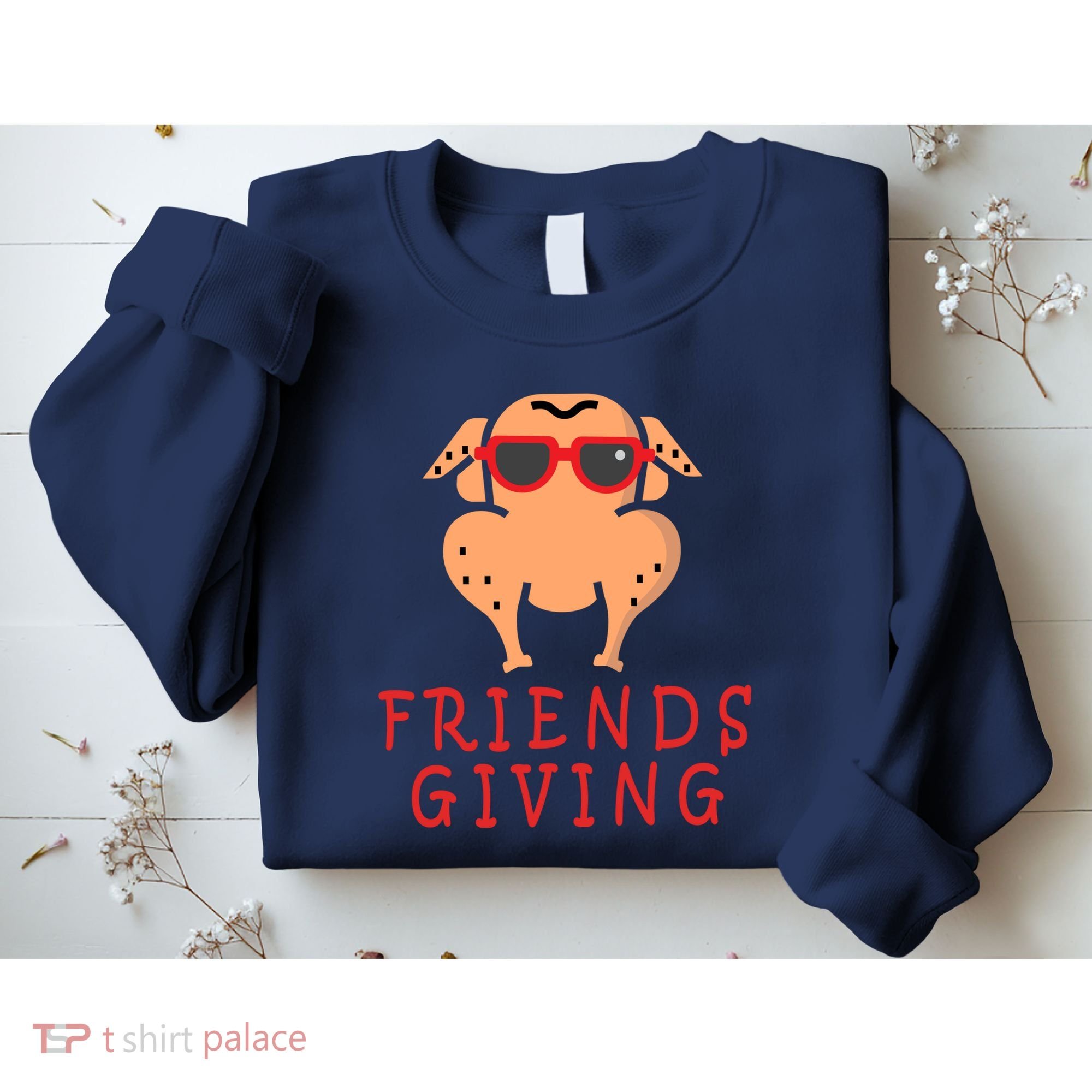 Friendsgiving Cool Thanksgiving Turkey Funny Sweatshirt