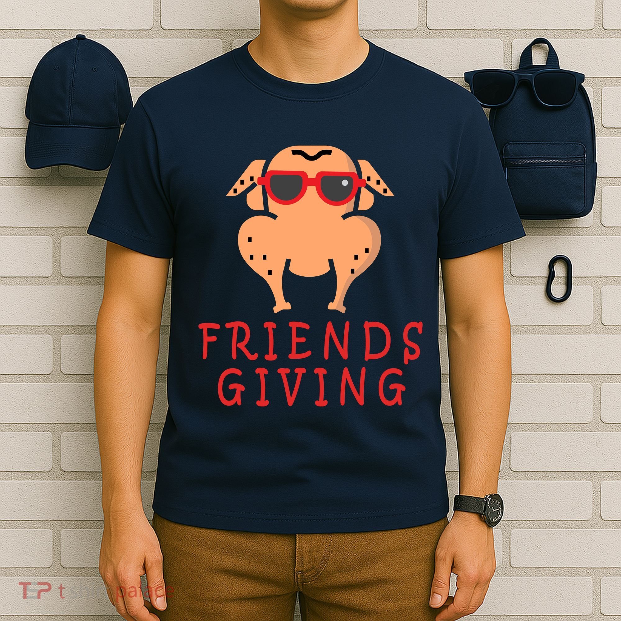 Friendsgiving Cool Thanksgiving Turkey Funny T-Shirt